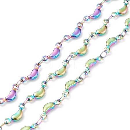 Rainbow Color 304 Stainless Steel Link Chains STAS-P219-70M-1