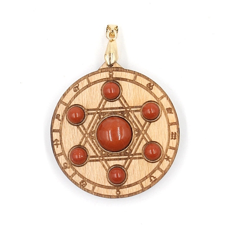 Natural Red Jasper Pendants PW-WG3B9AC-04-1