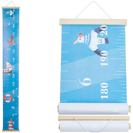 Ocean Theme Removable Height Chart for Kids AJEW-WH0165-69A-1