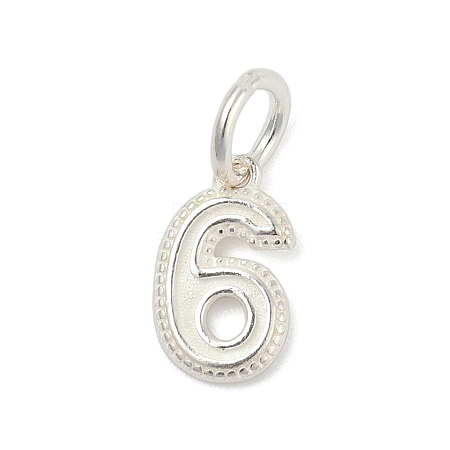 Number Series 925 Sterling Silver Charms STER-Q002-01G-1