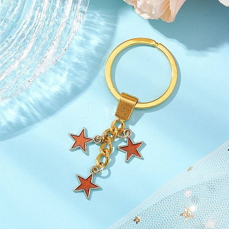 Alloy Enamel Star Keychain KEYC-JKC01084-02-1