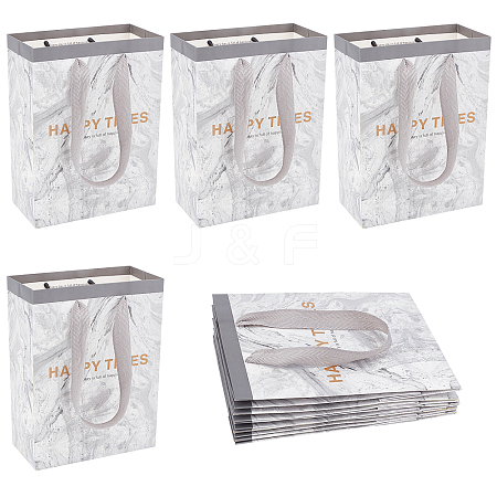  10Pcs Marble Pattern Paper Gift Bags ABAG-NB0001-48-1
