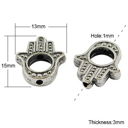 Tibetan Style Alloy Bead Frames LS-TIBEB-A123963-AS-FF-1