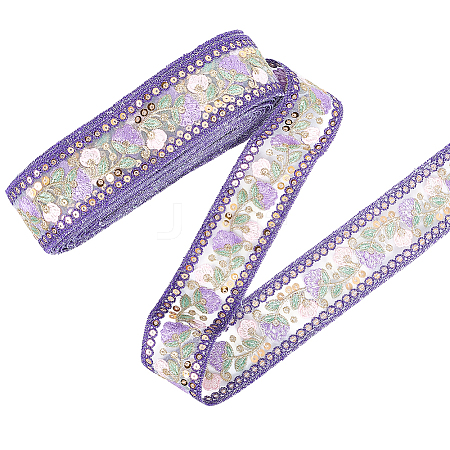Ethnic Style Polyester Lace Trim EMBR-WH20071-002B-1