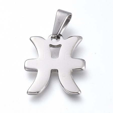 Non-Tarnish 304 Stainless Steel Pendants LS-STAS-L210-06B-P-01-1
