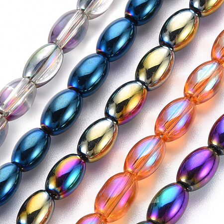 Electroplate Glass Beads Strands EGLA-T020-11-1