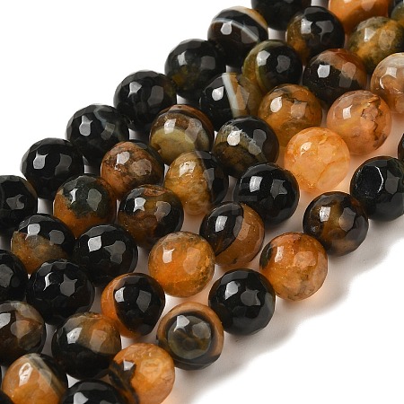 Natural Agate(Dyed & Heated) Beads Strands G-H066-B06-02-1