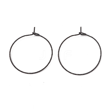 Ion Plating(IP) 316 Surgical Stainless Steel Hoop Earrings Findings STAS-D183-02EB-02-1