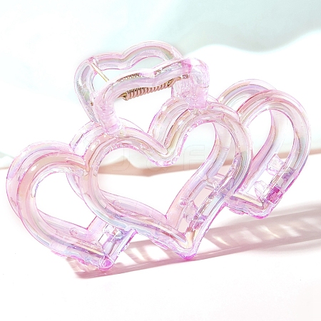 Heart Resin Claw Hair Clips PW-WGE4227-05-1