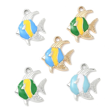 Alloy Enamel Pendants PALLOY-P313-08-1