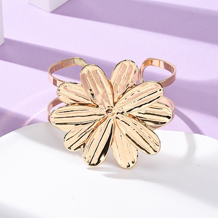 Alloy & Iron Cuff Bangles for Women LS-BJEW-F501-01A-KCG-1