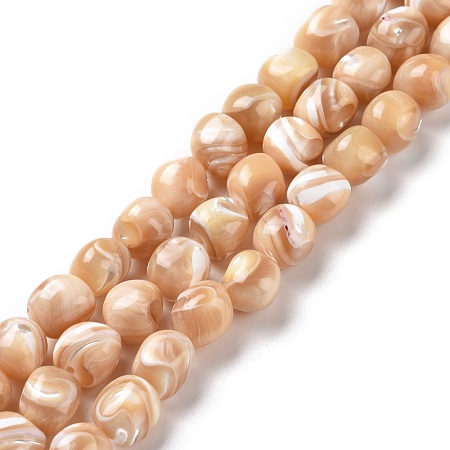 Natural Trochid Shell Beads Strands SSHEL-G023-04B-1