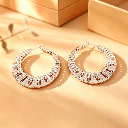 Brass Hoop Earrings for Women WG4C465-02-1