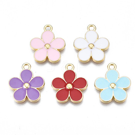 Alloy Enamel Pendants PALLOY-S133-013-1