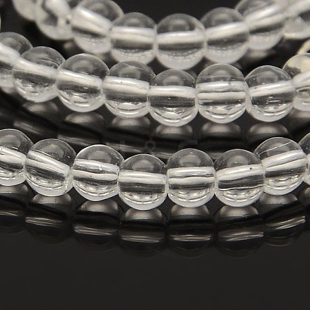 Round Glass Beads Strands GLAA-A025-4mm-01-1