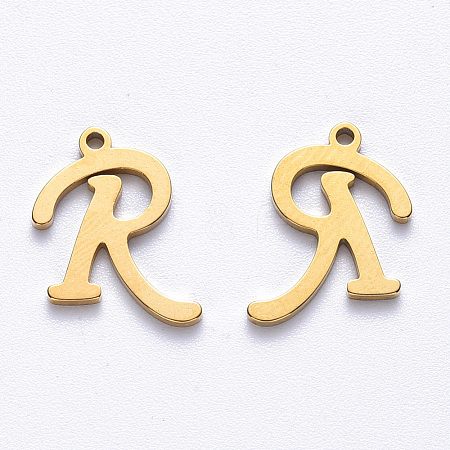 PVD Vacuum Plating 201 Stainless Steel Charms LS-STAS-R105-R-G-1