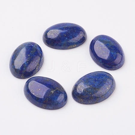 Natural Lapis Lazuli Flat Back Cabochons G-G741-13x18mm-15-1