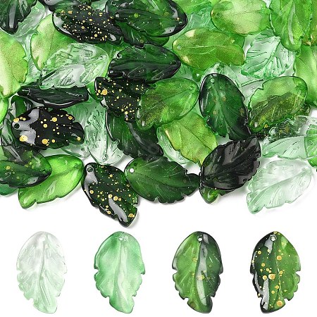 60Pcs 3 Styles Transparent Glass Pendants GLAA-YW0002-62-1