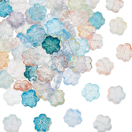 100Pcs Transparent Normal Glass Beads GLAA-SP0001-16-1