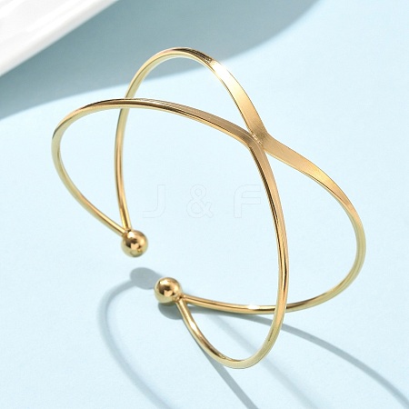 304 Stainless Steel Cuff Bangles BJEW-L682-033G-1