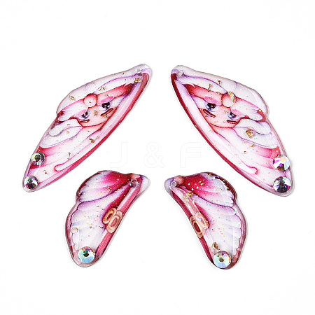 Epoxy Resin Butterfly Wing Pendants FIND-N005-67-1