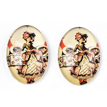 Glass Cabochons GGLA-T004-01S-1