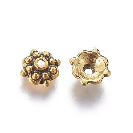 Tibetan Style Alloy Caps GLF0664Y-1