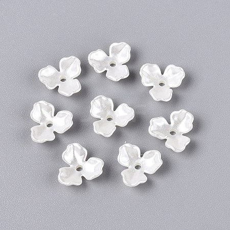 ABS Plastic Imitation Pearl Bead Caps KY-Q004-02A-1