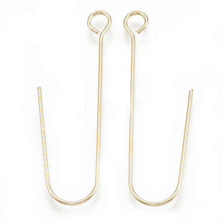 Brass Earring Hooks X-KK-S348-099-1