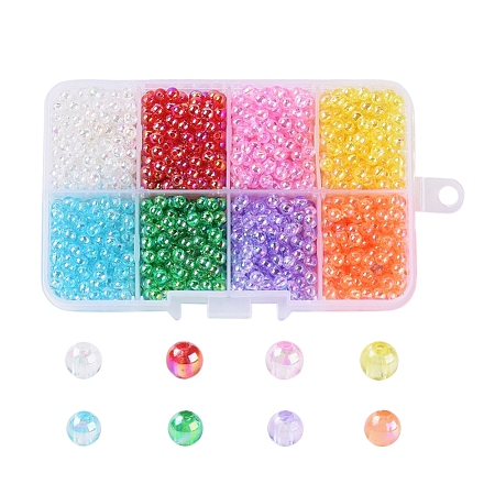 8 Colors Eco-Friendly Transparent Acrylic Beads MACR-X0020-04-4mm-1