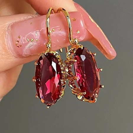 Alloy Cubic Zirconia Dangle Earrings FS-WGEFC92-04-1