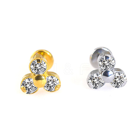 316L Surgical Stainless Steel & G23 Titanium Crystal Rhinestone Labrets for Women Men WG3A239-80-1