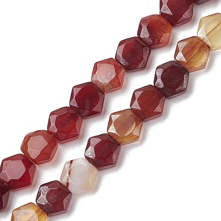 Natural Red Agate Beads Strands G-K359-C13-01-1