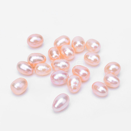 Natural Cultured Freshwater Pearl No Hole Beads X-PEAR-R063-53C-1