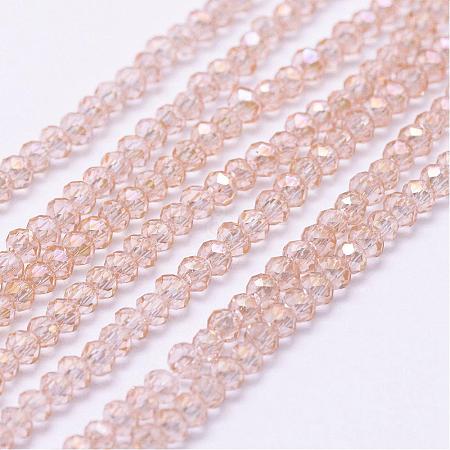 Electroplate Glass Beads Strands EGLA-K010-FR01-1