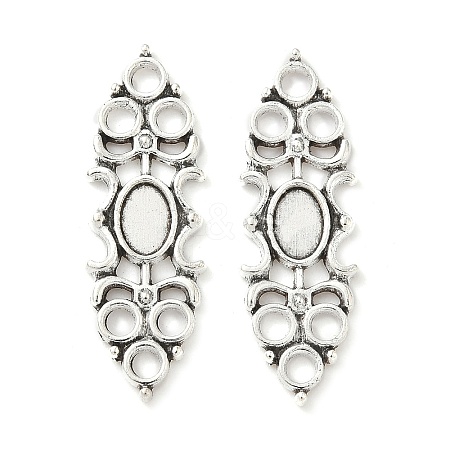 Tibetan Style Alloy Connector Cabochon Settings FIND-B050-13AS-1