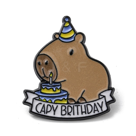 Capybara Theme Alloy Enamel Brooch JEWB-C023-10D-EB-1