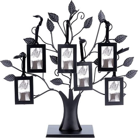 Iron Family Tree Picture Frame Stand AJEW-WH0223-71-1