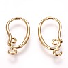 Brass Earring Hooks X-KK-L177-27G-1