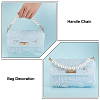   Plastic Imitation Pearl Beaded Bag Handles FIND-PH0009-45-3