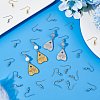 300Pcs 2 Style 304 Stainless Steel Earring Hooks STAS-SP0001-39-4