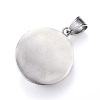 316 Surgical Stainless Steel Pendants STAS-P112-11AS-2