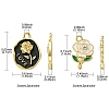 12Pcs 6 Styles Alloy Enamel Pendants FIND-FS0002-05-4