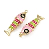 Brass Enamel Pendants X1-KK-L241-23G-03-2