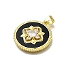Brass Micro Pave Cubic Zirconia Pendants KK-C090-05B-01-2