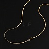 2.5mm Rack Plating Brass Herringbone Chain Necklaces for Women Men MAK-L044-19G-3