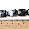 Natural Striped Agate/Banded Agate Beads Strands G-B137-B01-01B-5