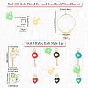 DIY Heart Padlock & Key Wine Glass Charm Making Kit DIY-BBC0001-18-2