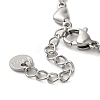 Non-Tarnish 304 Stainless Steel Heart Link Chain Bracelets for Women BJEW-K237-07P-3