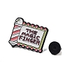 Barber Shop Alloy THE MAGIC FINGER Enamel Pins Brooches JEWB-U008-04C-3